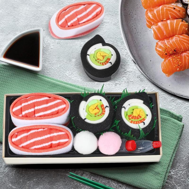 Sushi Box Funny Socks for Men Women Teens-Novelty Food Socks-Fathers Birthday Christmas Gifts Stocking Stuffers