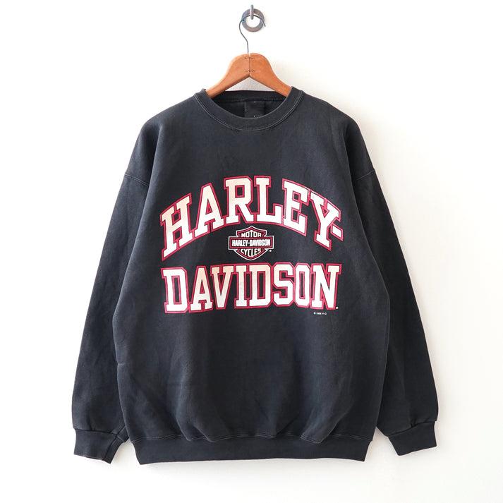 Classic 90s Harley Davidson Sweatershirt, Step Into the Motorcycle World, Biker Shirt, Letter Graphic Basic Sweaters Top Unisex Mens Womens Apparel