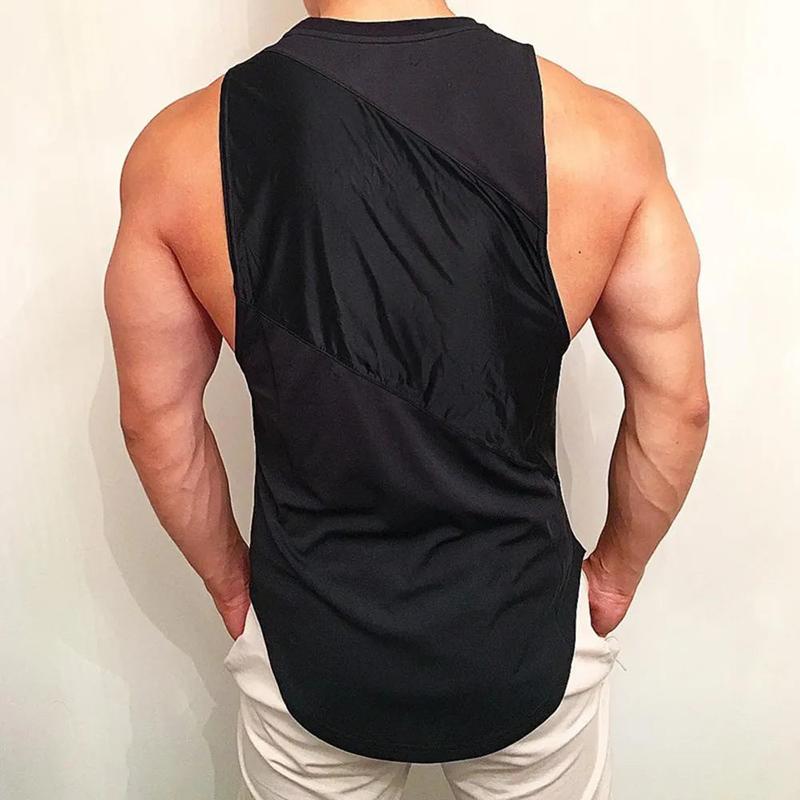 Polyester Vest Tank Top for Men's Wetsuit or Casual Wear Sleeveless Fitness Gym Loose