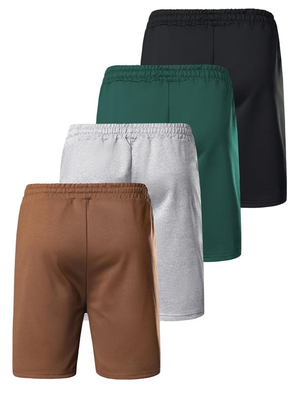 Men's 4-Pack Drawstring Pocket Shorts - Comfortable,Casual  Shorts For Summer,Active Shorts For Summer Outdoor Fabric Menswear short short