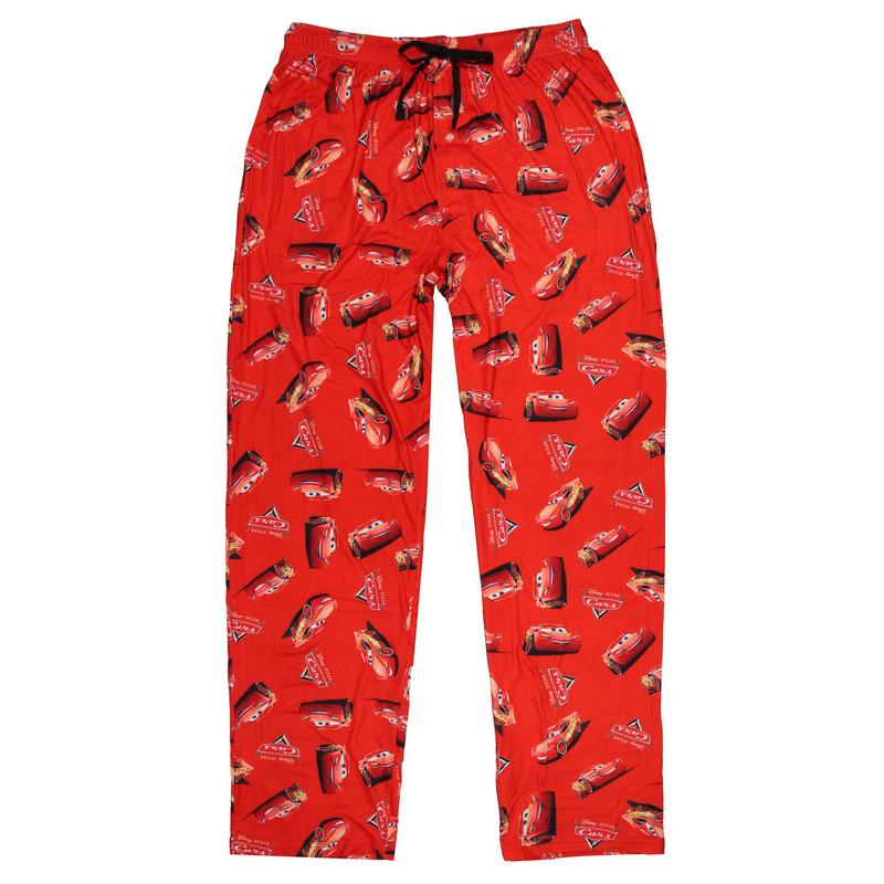 Disney Cars Men's Lightning McQueen with Logo Design AOP Adult Lounge Sleep Pajama Pants