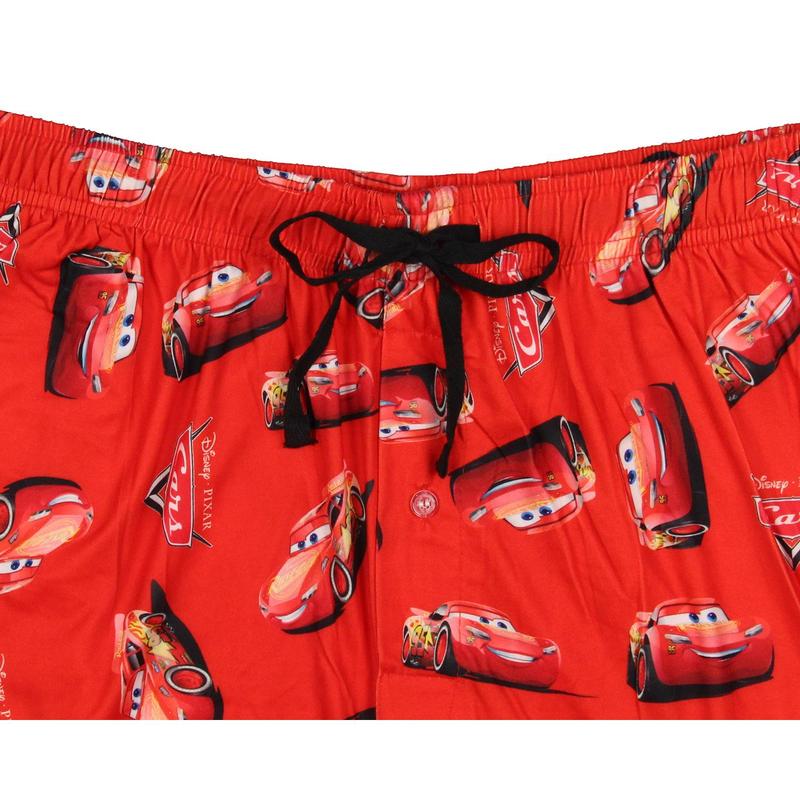 Disney Cars Men's Lightning McQueen with Logo Design AOP Adult Lounge Sleep Pajama Pants