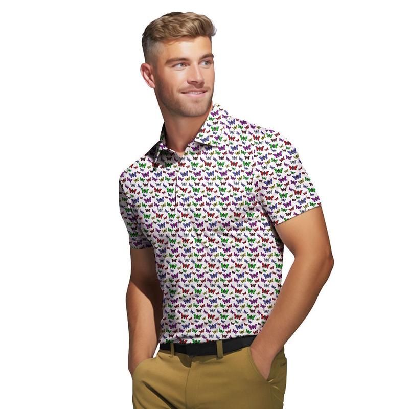 Unreal Butterfly - Funny Unique Golf Polo Shirt - Gift for Him - Humor Witty Golf Lover Gifts