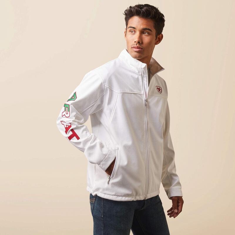 Ariat Men's New Team White Softshell Jacket 10039459