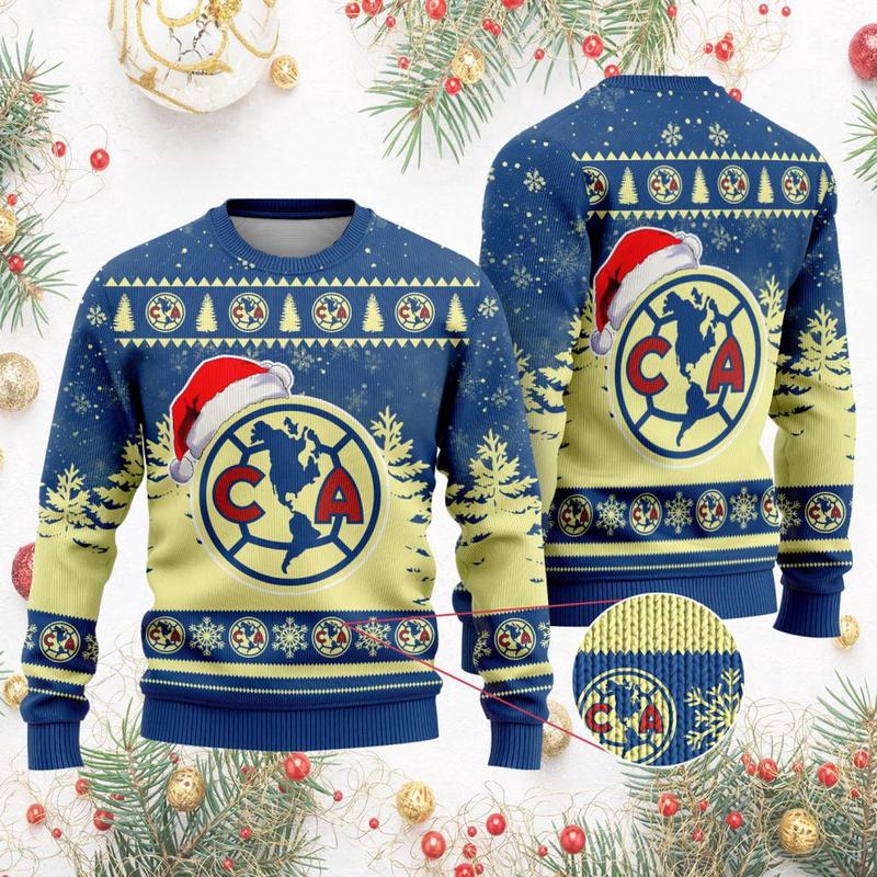 LIGA MX Club America Special Christmas Ugly Sweater Design ST2301