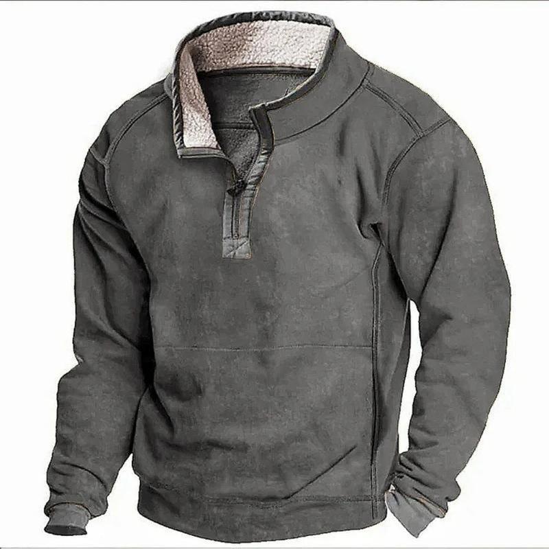 2024 new men's sweatshirt menswearhoodie unisex sweatshirt printed print casual lapezipper polo collar zip