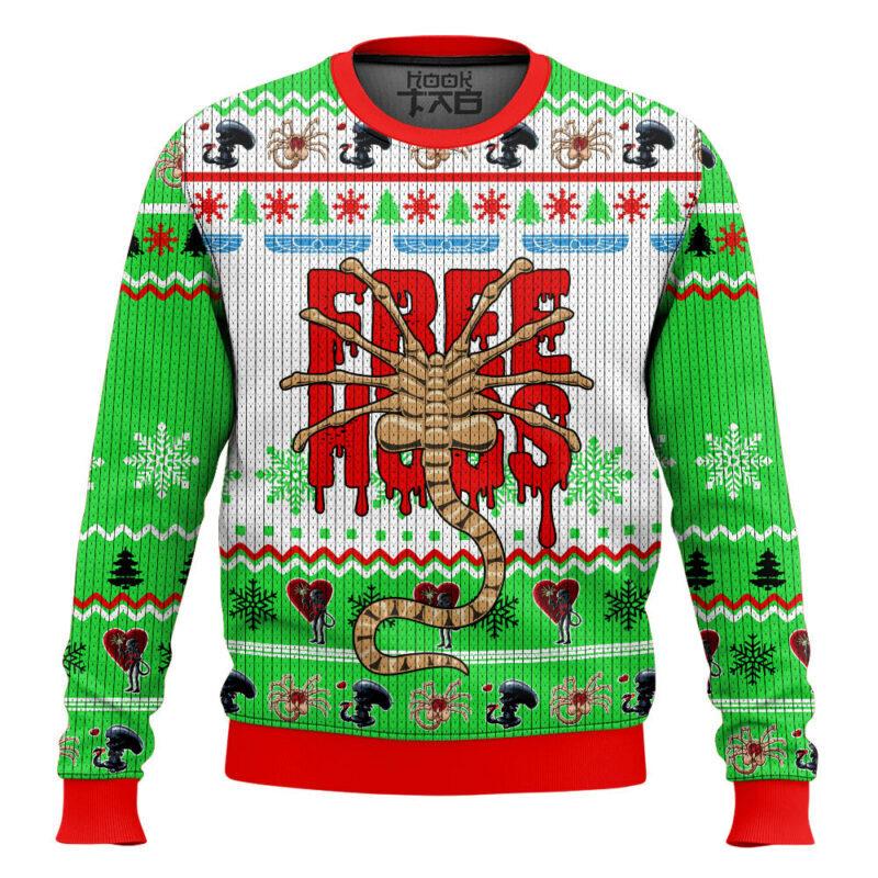 Free Hugs Bestie Facehugger Alien Ugly Sweater Christmas Classic