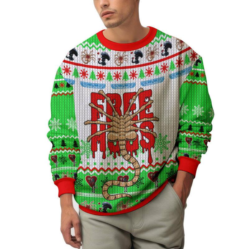 Free Hugs Bestie Facehugger Alien Ugly Sweater Christmas Classic