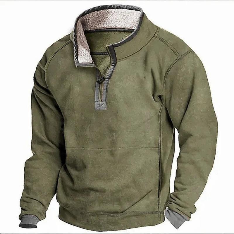 2024 new men's sweatshirt menswearhoodie unisex sweatshirt printed print casual lapezipper polo collar zip