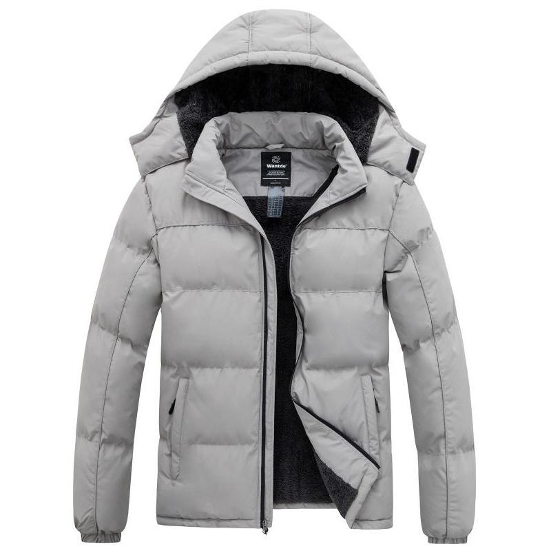 Men's Puffer Jacket Thicken Padded Winter Coat with Removable Hood windbreaker jackets detachable jacket Casual