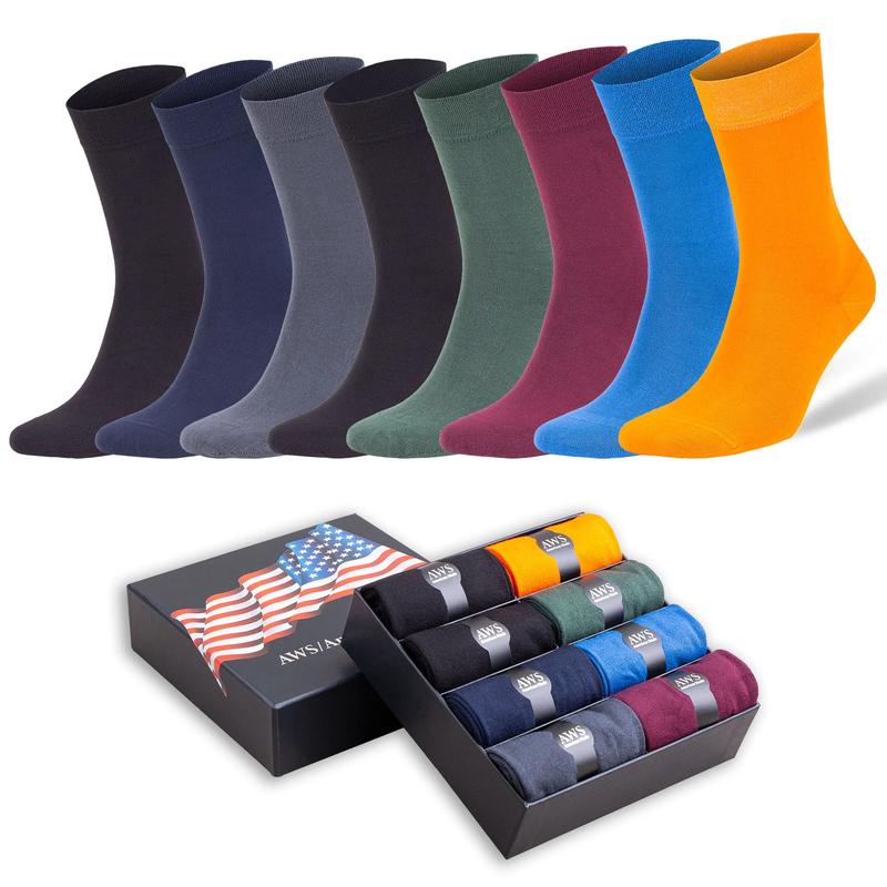 8 Pairs - Business Casual Mens Dress Socks Socks with Gift Box warm sock