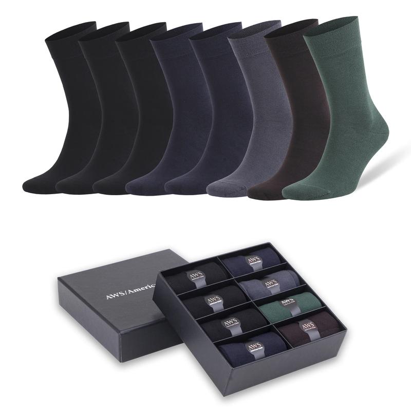 8 Pairs - Business Casual Mens Dress Socks Socks with Gift Box warm sock