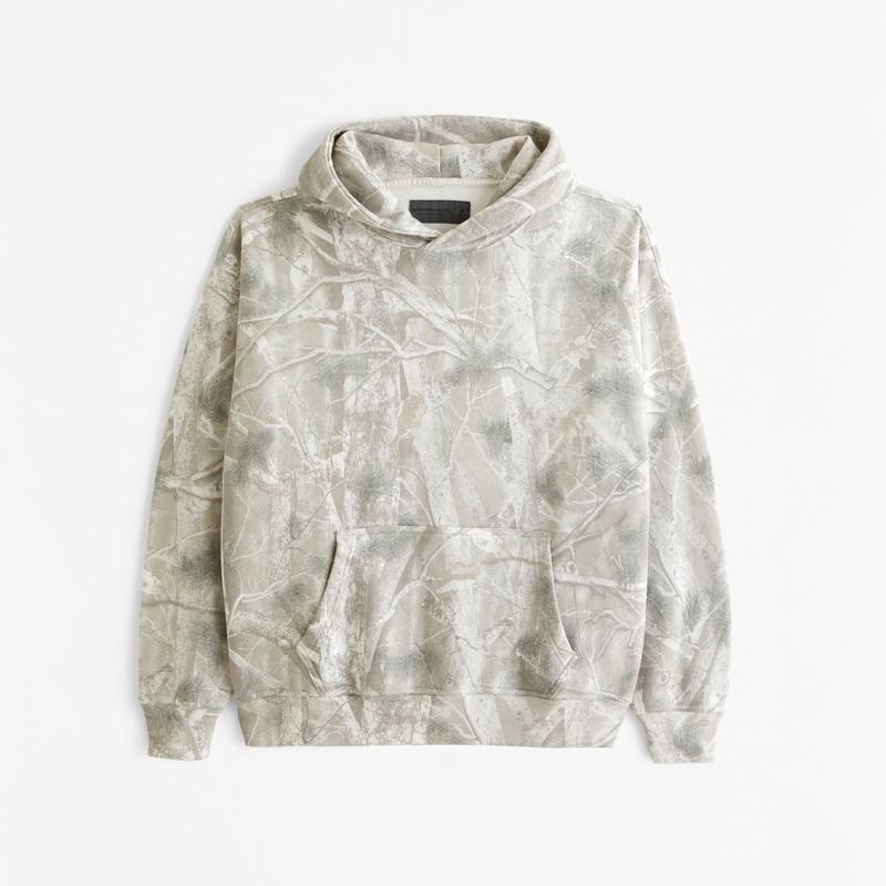 Abercrombie Camo Hoodie - A & F Trendy Unisex Oversized Hoodie - Women Cotton Clothing - Streetwear for Man Women