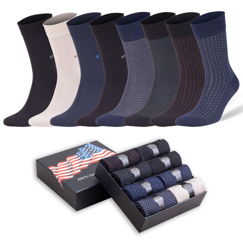 8 Pairs - Business Casual Mens Dress Socks Socks with Gift Box warm sock