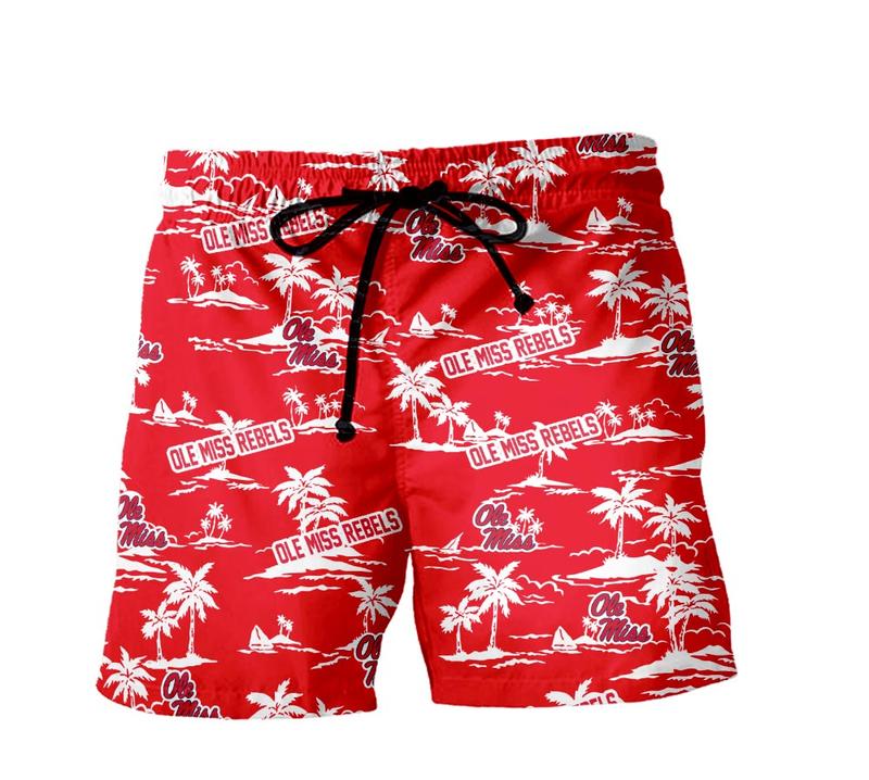 Ole Miss Rebels Hawaiian Clothing Tropical Pattern Coconut Tree