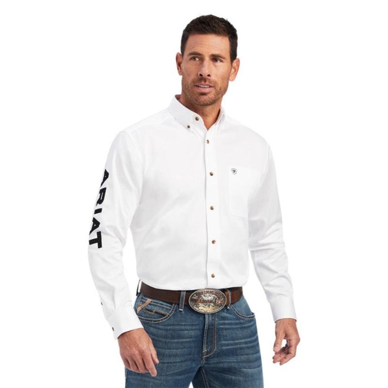 Ariat Men's White Long Sleeve Shirt