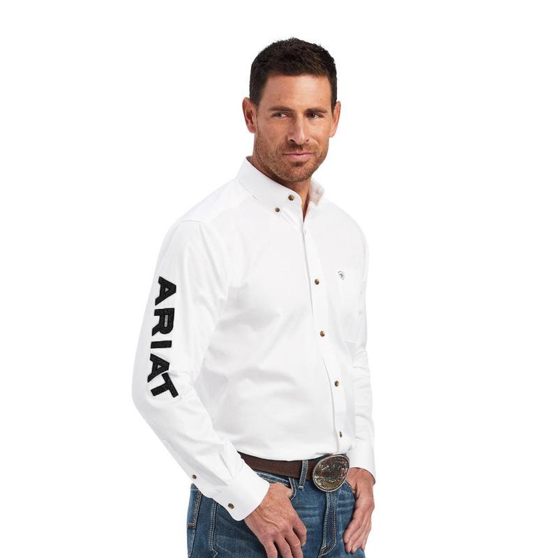 Ariat Men's White Long Sleeve Shirt