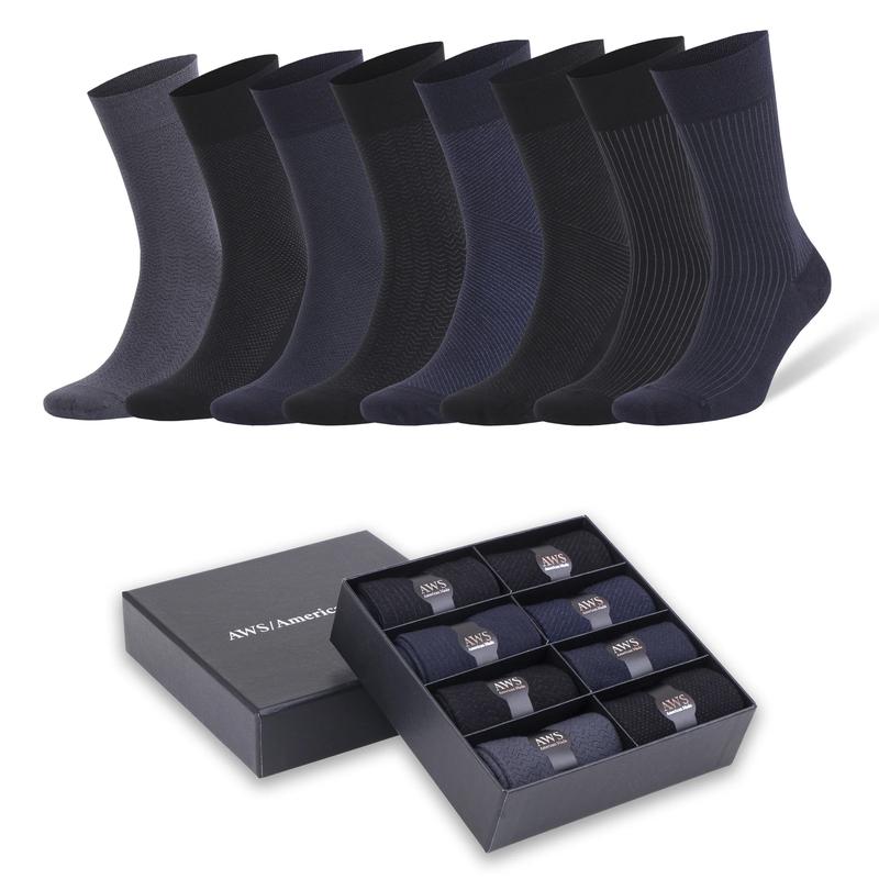 8 Pairs - Business Casual Mens Dress Socks Socks with Gift Box warm sock