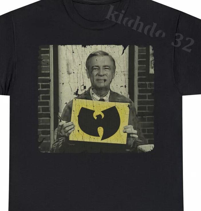 Mr. Rogers Wu-Tang Clan 90s Hip Hop Rap Vintage Funny Tee