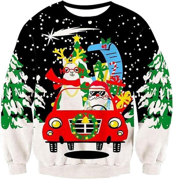 Ugly Christmas Sweater for Men Women Knitted Pullover Tops