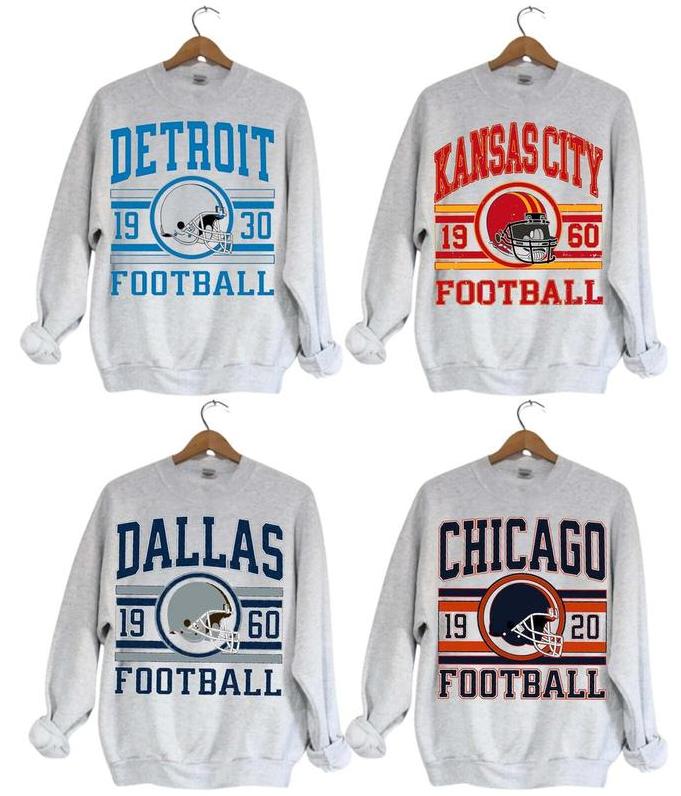 Unisex Crewneck Sport Classic Sweatshirt All Teams Football, Ash Menswear Soft, For Women, For Men, Sweatshirt Unisex