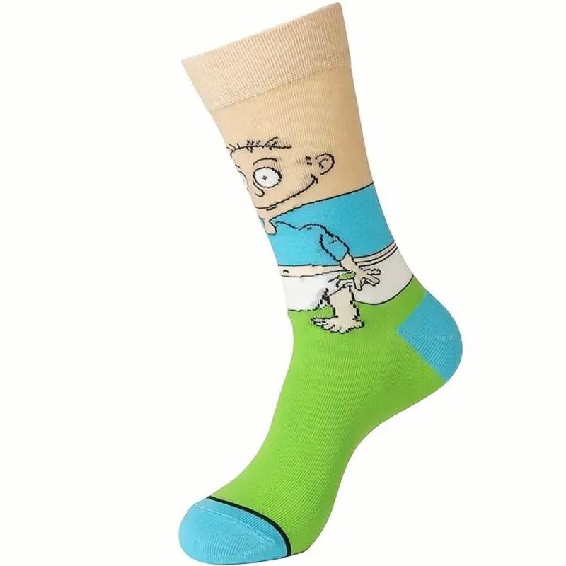 90’s Variety Novelty Cartoon Cotton Crew Socks Stylish Soft athletic sock comfortable sport high sock