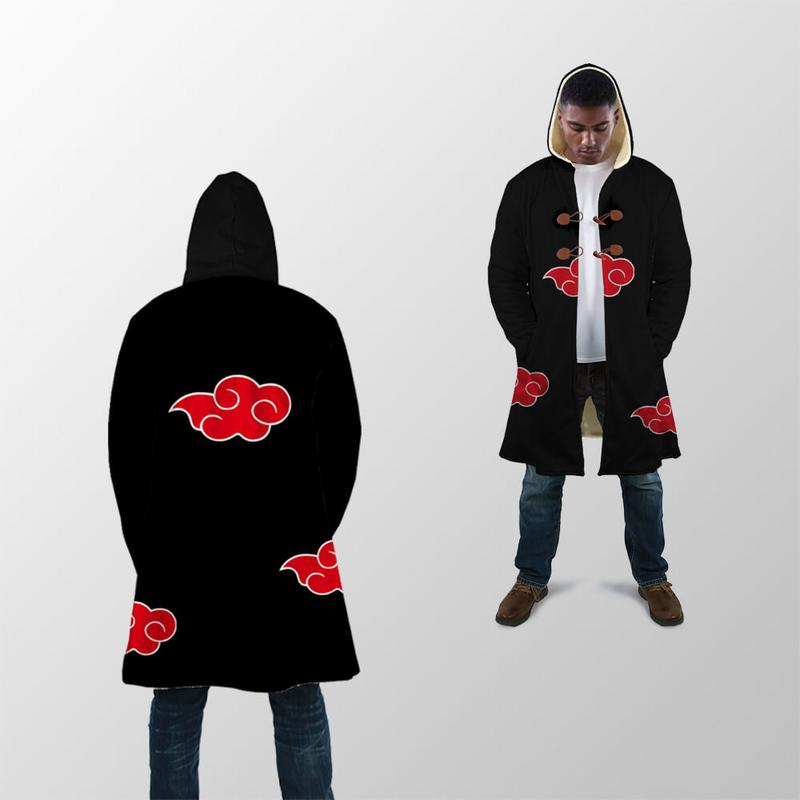 Anime Akatsuki Winter Coat for Men with Long Sleeves - Menswear