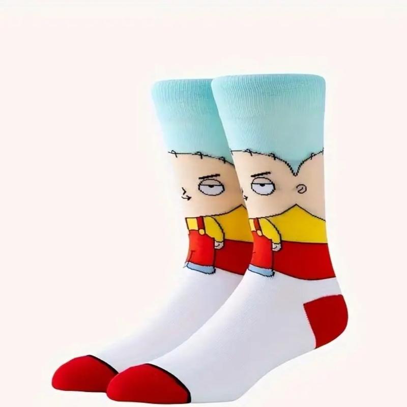 90’s Variety Novelty Cartoon Cotton Crew Socks Stylish Soft athletic sock comfortable sport high sock