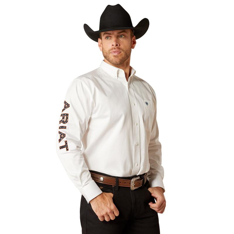 Casa Raul Ariat Team Logo White Twill - Mens Shirt  - 10048807