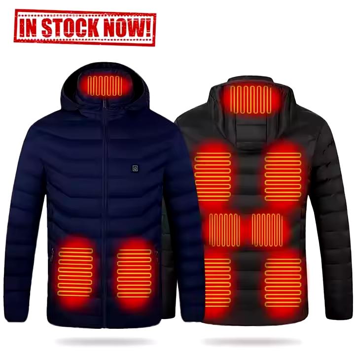 Rechargeable Heated Jacket for Both Genders - Detachable Hood, Ideal for Outdoor Sports and Activities lightweight winter outdoor comfort technical jacket safety jacket