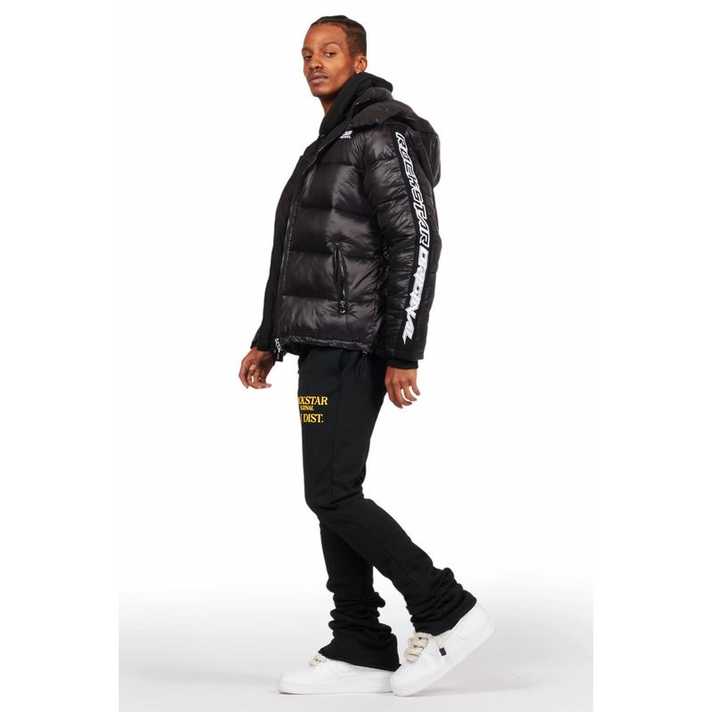 Alasia Jet Black Puffer Jacket