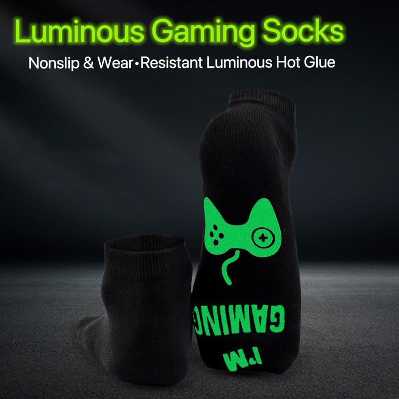 Gaming Socks, Do Not Disturb I'm Gaming,Gaming Socks for Teen Boys Gamer with Glowing, Novelty Socks for Men Women-