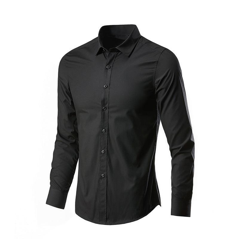 White Shirt Men's Long Sleeve Non-ironing Business Formal Wear Slim Korean Style Business Working Casual Suit Shirt