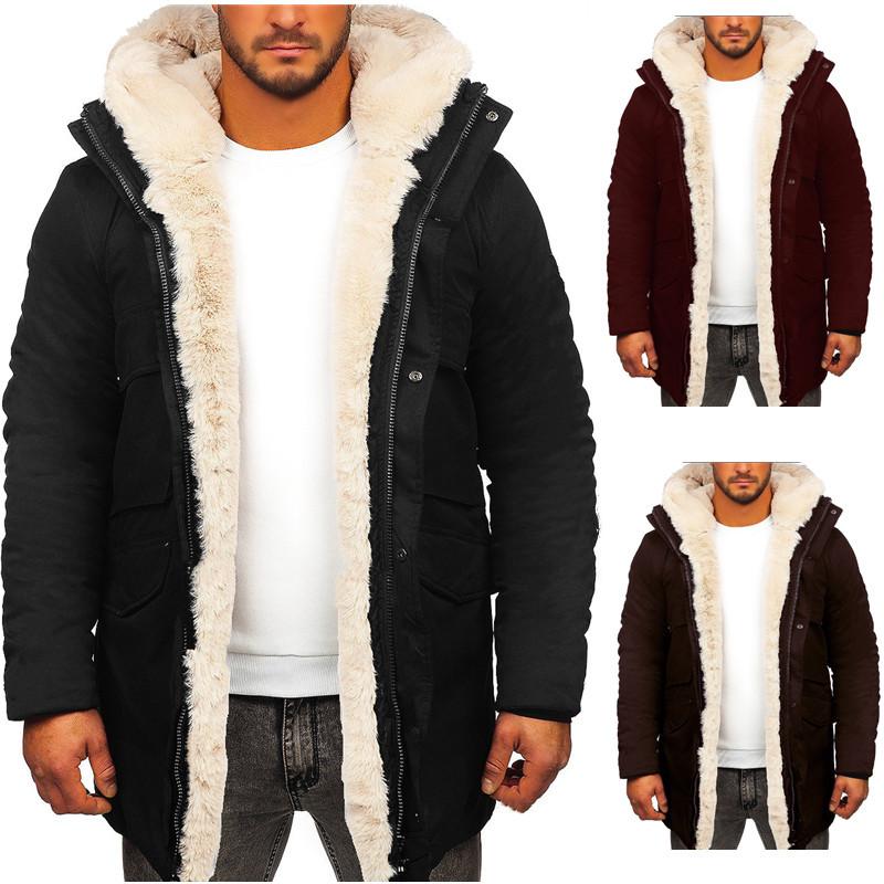 Winter Fur All-in-one Coat Thickened Warm Imitation Fur Hooded Jacket