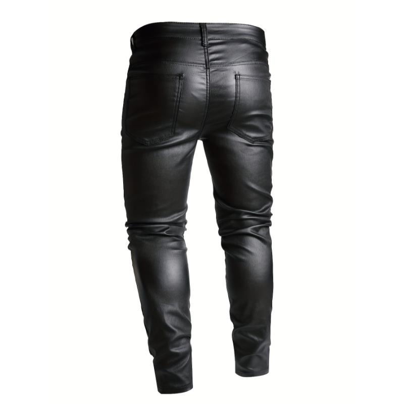 Mens Ultra-Stretch Skinny Jeans - Fashion Chic Street Style with Durable Coated Finish - Ultra-Comfortable Casual Wear