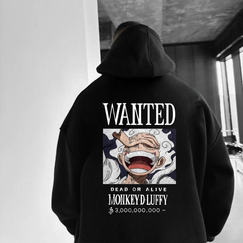 Manga One Piece Gear 5 Hoodie, Punny Cartoon Luffy Hoodie, Top 1 Anime of All Time, Japanese Anime 90s Graphic Hoodie, Luffy Anime Hoodie Tops Classic Menswear