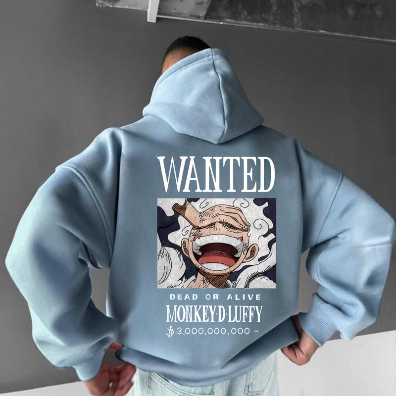 Manga One Piece Gear 5 Hoodie, Punny Cartoon Luffy Hoodie, Top 1 Anime of All Time, Japanese Anime 90s Graphic Hoodie, Luffy Anime Hoodie Tops Classic Menswear