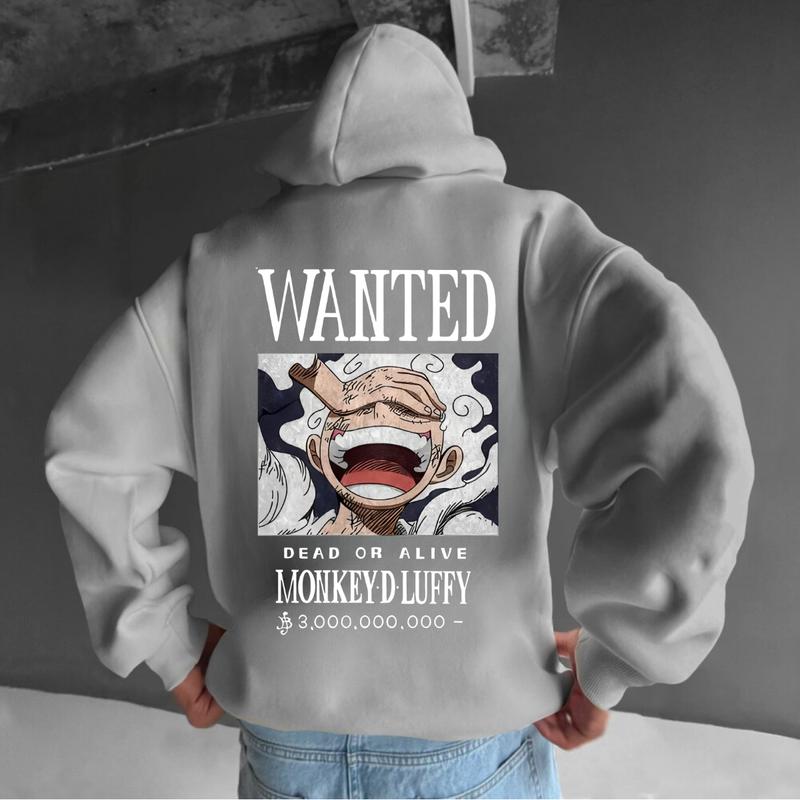 Manga One Piece Gear 5 Hoodie, Punny Cartoon Luffy Hoodie, Top 1 Anime of All Time, Japanese Anime 90s Graphic Hoodie, Luffy Anime Hoodie Tops Classic Menswear