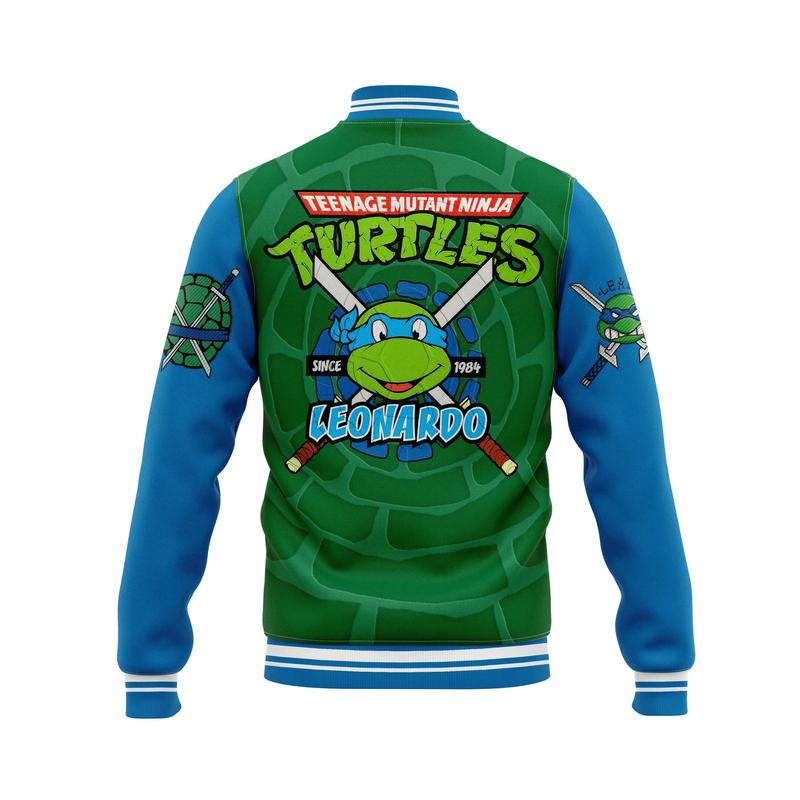 Leonardo Blue Teenage Mutant Ninja Turtles New Bomber Baseball Jacket For Fan