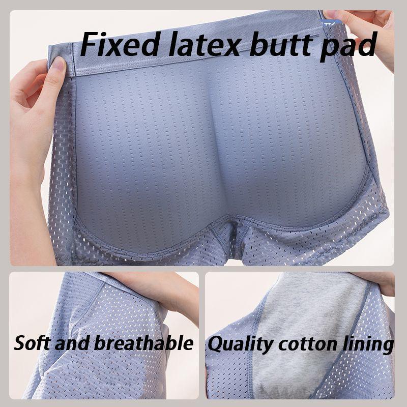 Mens Butt Padded Underwear Mens Mesh Shapewear Boxer Briefs with Butt Enhancing Pads