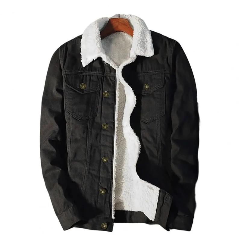 Winter Mens Denim Jackets Fashion Men Fleece Thick Warm Jeans Jacket Men Casual Slim Outwear Windbreaker Cowboy Coats