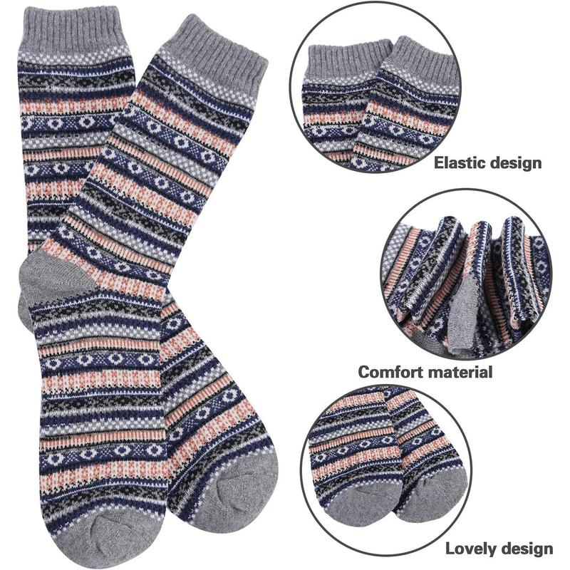 6 Pairs Winter Socks Men  Socks Mens Thermal Nordic Socks Warm Socks for Men