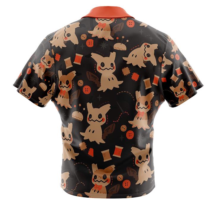 [SALE] Mimikyu Pokemon Full-print Button Up Hawaiian Shirt, Summer Shirt, Anime Hawaiian Shirt, Christmas Gift Ideas, Gift For Him, Gift For Her, Anime Lovers Gift