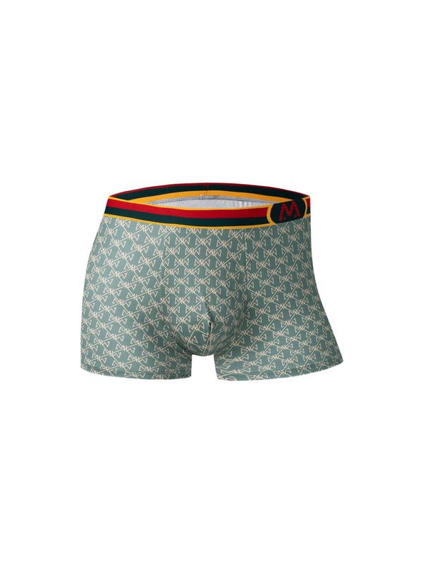 Men's All Over Print Tape Boxer Brief, Casual Comfy Breathable Underwear for Daily Wear, Mens Underwear for All Seasons