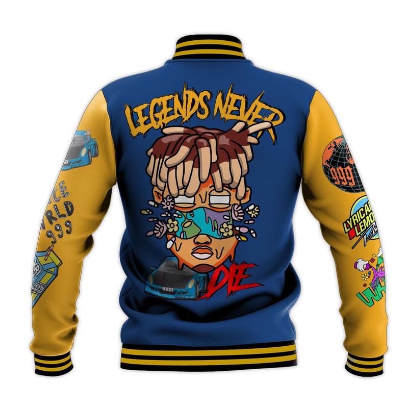 Julc3 Wrld New Bomber Baseball Jacket For Fan1Cute trendy Bomber Baseball Jacket