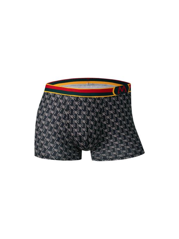 Men's All Over Print Tape Boxer Brief, Casual Comfy Breathable Underwear for Daily Wear, Mens Underwear for All Seasons