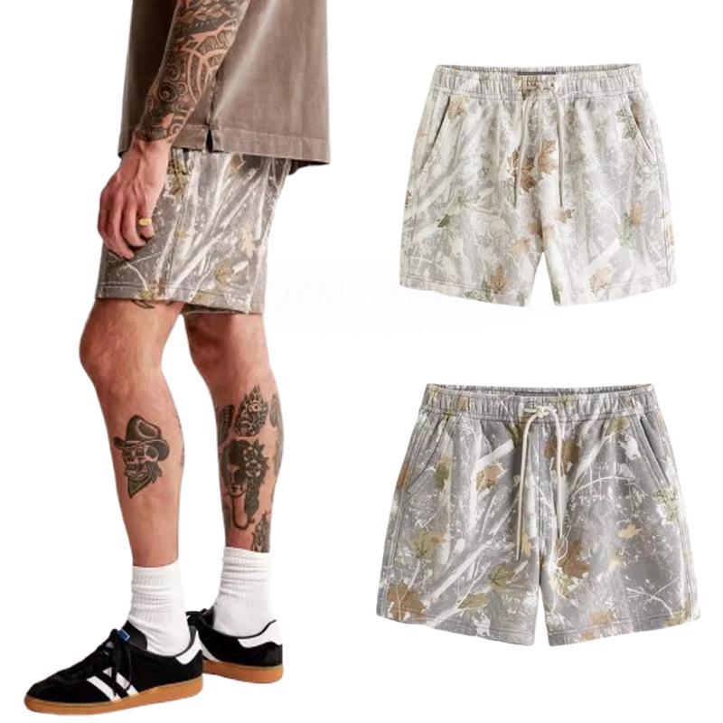 Unisex Camo Shorts，Print High Waist Skinny Shorts, Casual Comfy Shortsfor Summer, Fashion Bottomsfor DailyWear