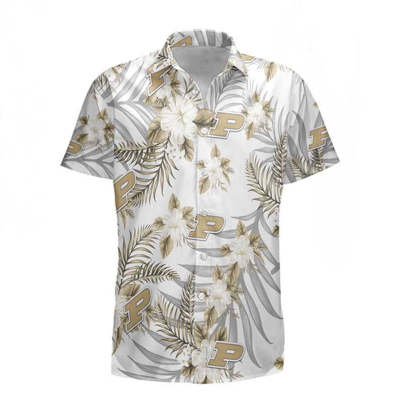 Purdue Boilermakers Hawaiian Clothing Tropical Flower Aloha Summer Hawaiian Day