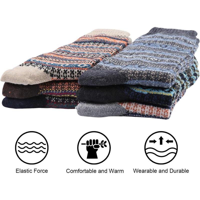 6 Pairs Winter Socks Men  Socks Mens Thermal Nordic Socks Warm Socks for Men