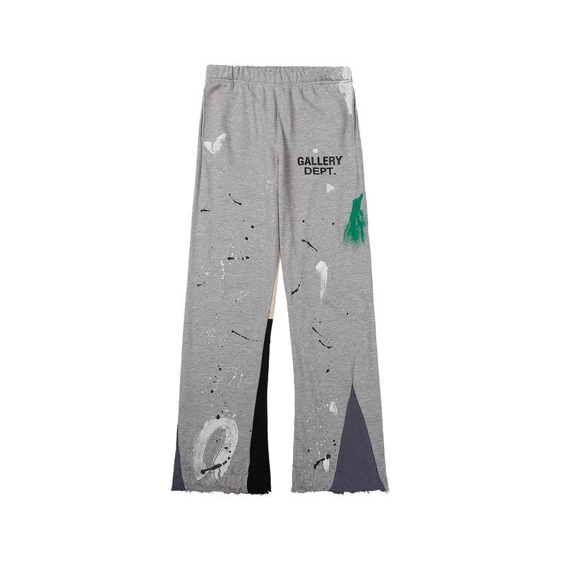 Trendy Sweatpants Gallery Trousers Dept Hand-painted Splatter Ink Splicing Drawstring High Street Casual Men's and Women's Long Pants